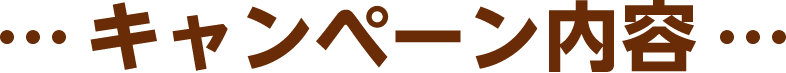 キャンペーン内容