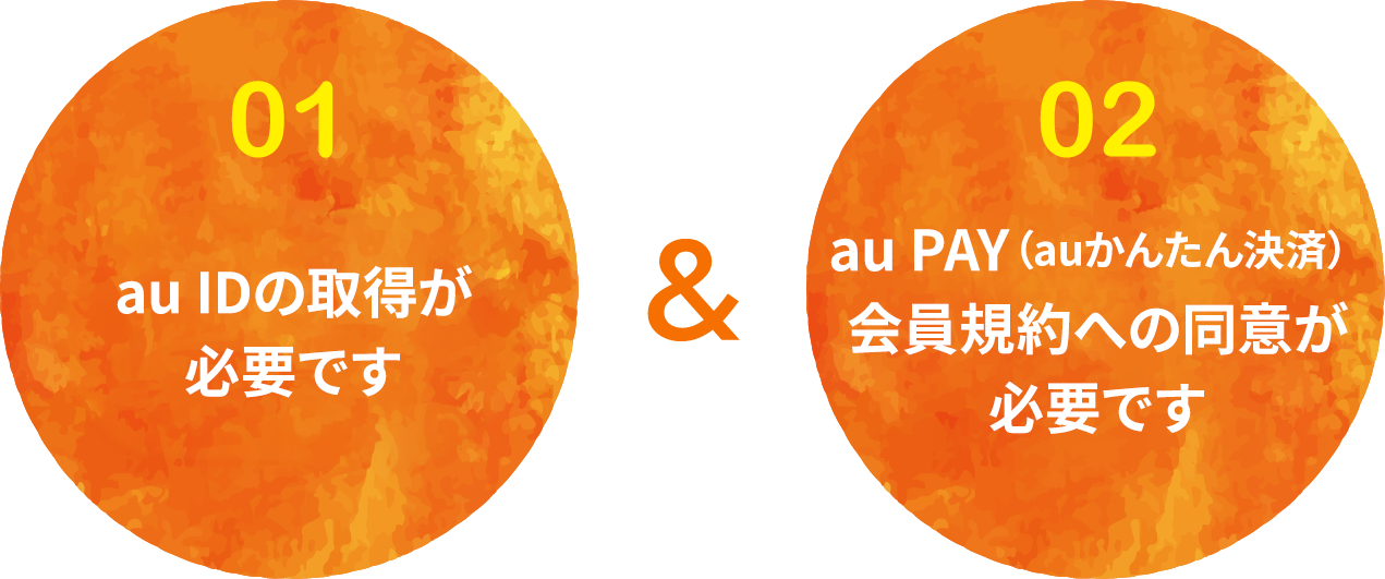 au IDの取得とau PAY アプリが必要です 02 au PAY サービス利用規約への同意が必要です
